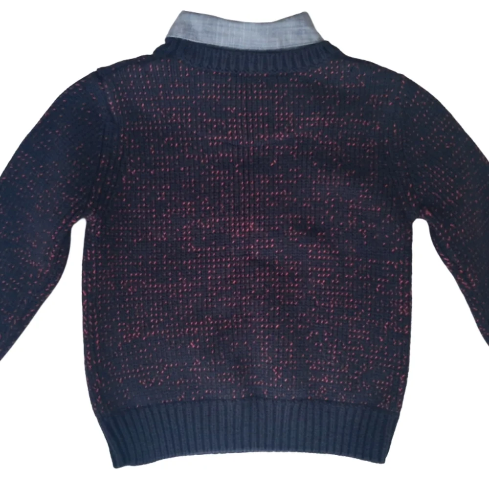 OshKosh Kids Navy Fleck Sweater with Collar Sz 3T
